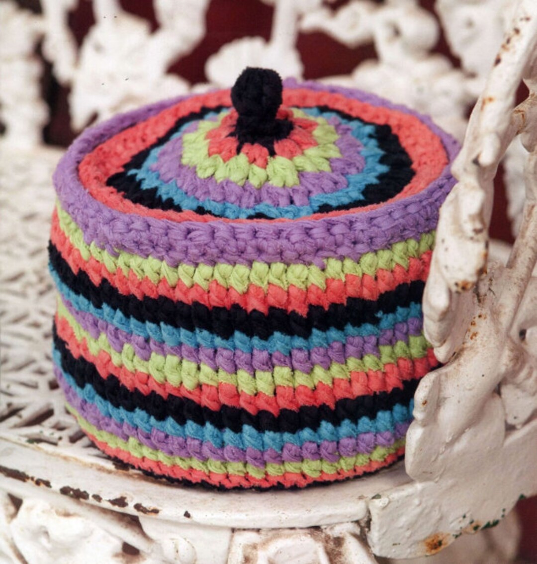 Crochet Containers CROCHET PATTERN Easy Basket With Lid/instant PDF Download/gift Idea ...
