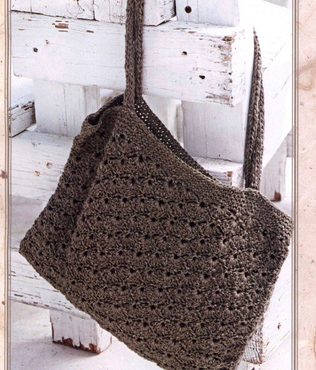 Crochet Market Bag PATTERN - Tote Beach Bag Pattern - Instant PDF ...