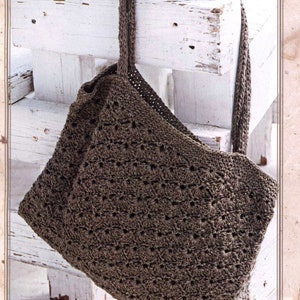 Crochet Market Bag PATTERN - Tote Beach Bag Pattern - Instant PDF Download - Vintage Crochet Bag Pattern Tote purse woman Summer Beach Bag