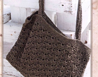 Crochet Market Bag PATTERN - Tote Beach Bag Pattern - Instant PDF Download - Vintage Crochet Bag Pattern Tote purse woman Summer Beach Bag