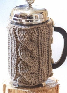 Hand crocheted and lined cafetiere cosy to keep - Folksy