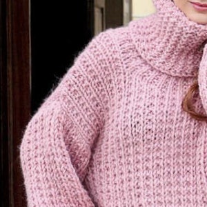 Chunky Knit Sweater Pattern x PDF STRICKHINWEIS x Strickmuster für voluminöse Pullover ⨯ Strickmuster für Anfänger
