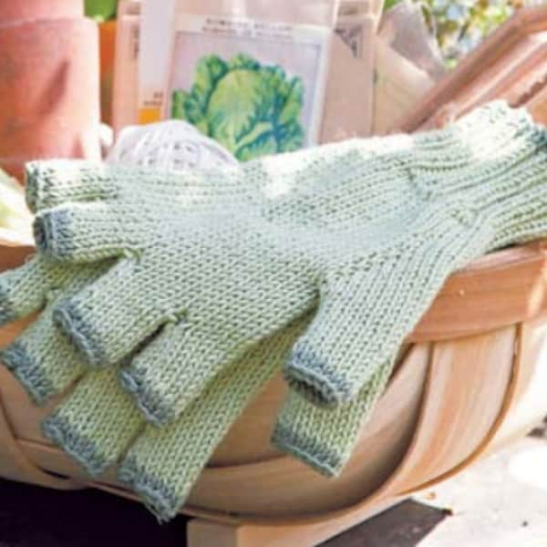 KNIT PATTERN x Gardening Gloves/Instant PDF Download/Yarn Lightweight Dk Size S, M, M/L Knitting Pattern Gloves/Gift Idea