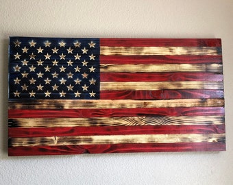 Bandera americana rústica