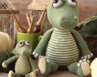 Large Crochet Amigurumi Alligator Plush PDF Pattern