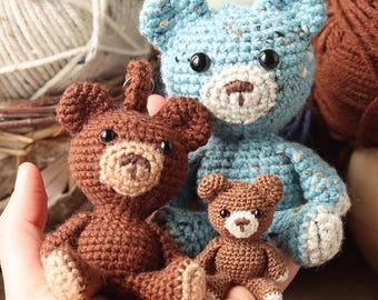 Crochet Amigurumi Bear Pattern | Small Teddy Bear Plush (PDF)