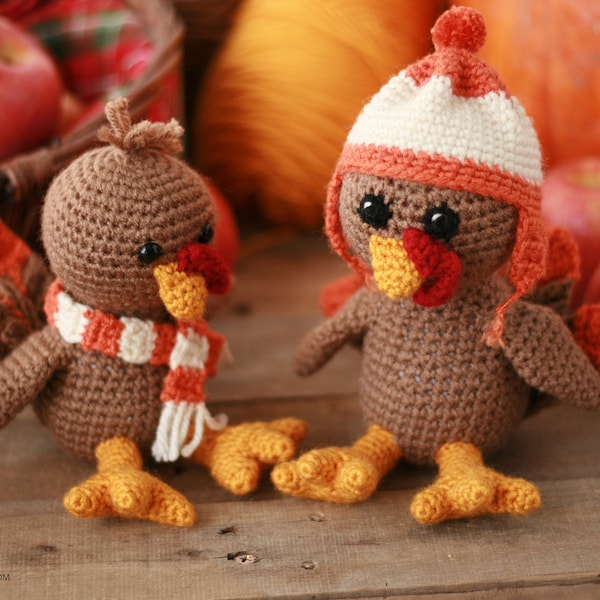 Small Animal Collection Turkey | Crochet Turkey Pattern | Amigurumi Turkey | Thanksgiving Decor | Crochet Thanksgiving Pattern | PDF Pattern