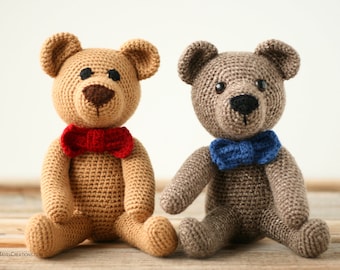 Classic Crochet Teddy Bear Pattern | Crochet Teddy Bear Pattern | Amigurumi Bear Pattern | Bear Pattern | Teddy Bear Pattern | Bear with Bow