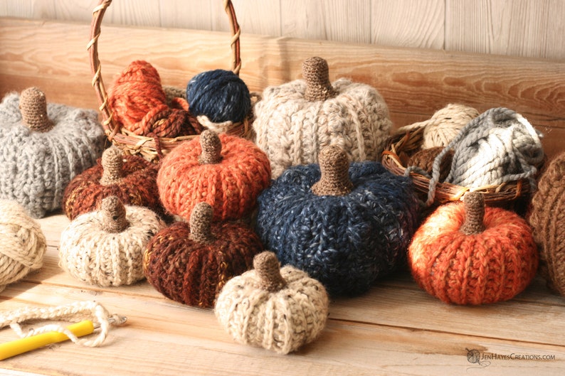 Fall Harvest Crochet Pumpkin Patterns Crochet Pumpkin PDF Pattern in Three Sizes Crochet Pumpkin Pattern Crochet Pumpkin PDF Pattern image 1