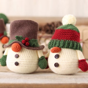 Crochet Snowman Gnome Pattern Snowman Gnome Pattern Christmas Snowman Gnome Pattern Snowman Gnome Amigurumi Snowman Gnome Snowman image 9