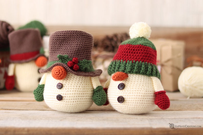 Crochet Snowman Gnome Pattern Snowman Gnome Pattern Christmas Snowman Gnome Pattern Snowman Gnome Amigurumi Snowman Gnome Snowman image 9