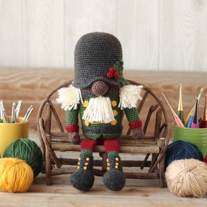 Crochet Nutcracker Gnome PATTERN Nutcracker Gnome PDF Christmas Nutcracker Crochet Pattern Nutcracker Amigurumi Pattern Nutcracker image 4