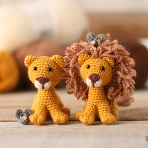 Crochet Kindly Lion and Mouse Pattern Crochet Lion Pattern Crochet Lion PDF Amigurumi Lion Pattern Small Crochet Mouse Pattern image 2