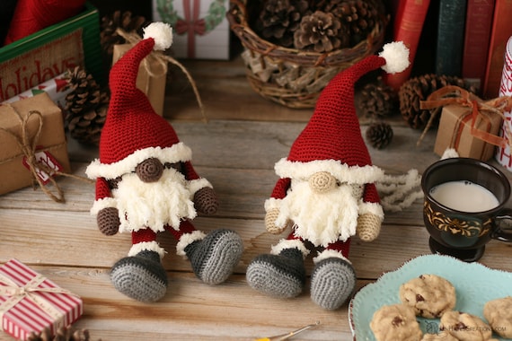 Crochet Santa Gnome Pattern: Christmas Holiday Decor (PDF Pattern)
