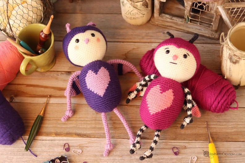 Crochet Love Bug Pattern Valentine's Day Love Bug Pattern Love Bug Plushie Pattern Amigurumi Bug Pattern Crochet Bug Love Bug PDF image 5