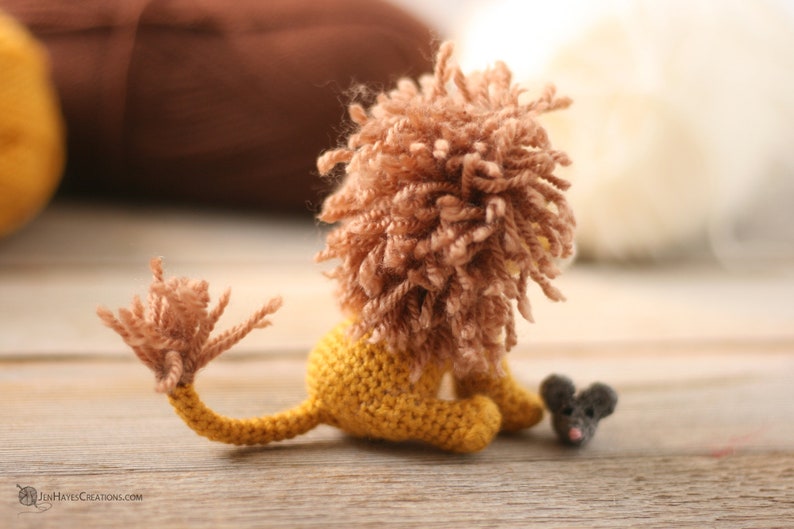 Crochet Kindly Lion and Mouse Pattern Crochet Lion Pattern Crochet Lion PDF Amigurumi Lion Pattern Small Crochet Mouse Pattern image 9