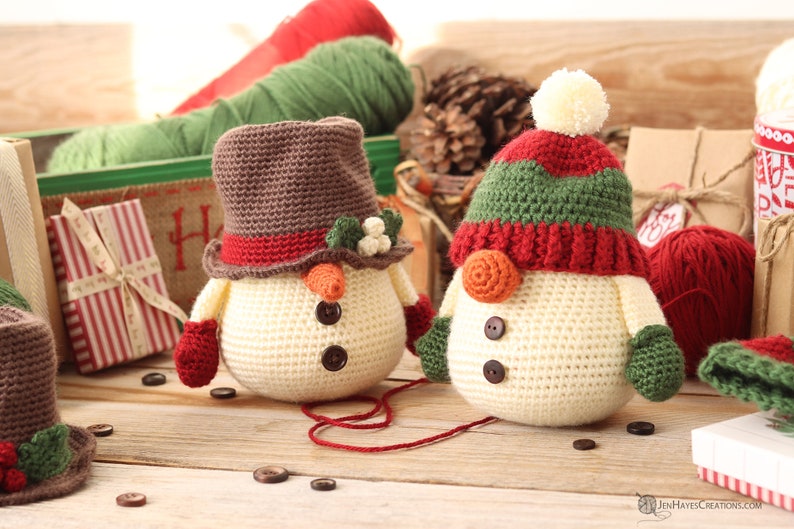 Crochet Snowman Gnome Pattern Snowman Gnome Pattern Christmas Snowman Gnome Pattern Snowman Gnome Amigurumi Snowman Gnome Snowman image 3