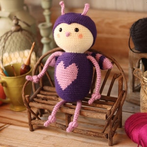 Crochet Love Bug Pattern Valentine's Day Love Bug Pattern Love Bug Plushie Pattern Amigurumi Bug Pattern Crochet Bug Love Bug PDF image 6