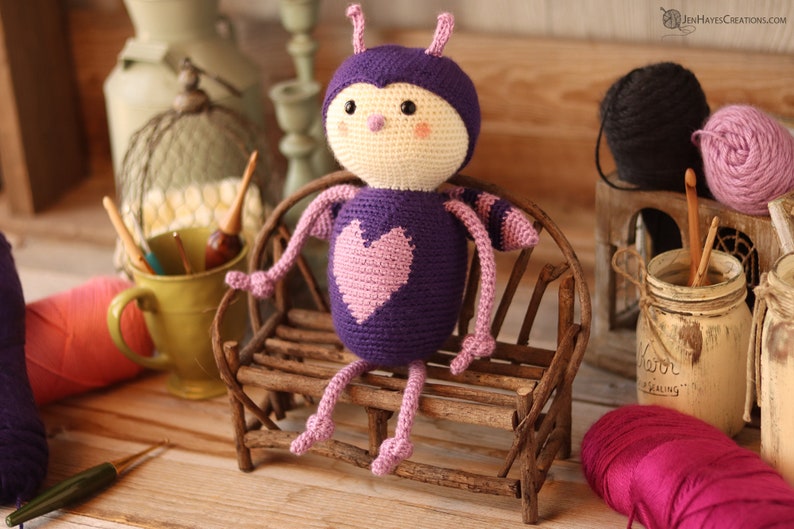 Crochet Love Bug Pattern Valentine's Day Love Bug Pattern Love Bug Plushie Pattern Amigurumi Bug Pattern Crochet Bug Love Bug PDF image 6