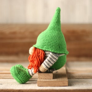 Crochet Gnome Pattern Gnome Amigurumi Crochet Gnome Crochet Leprechaun Gnome Spring Gnome Saint Patrick's Day Gnome Pattern image 4