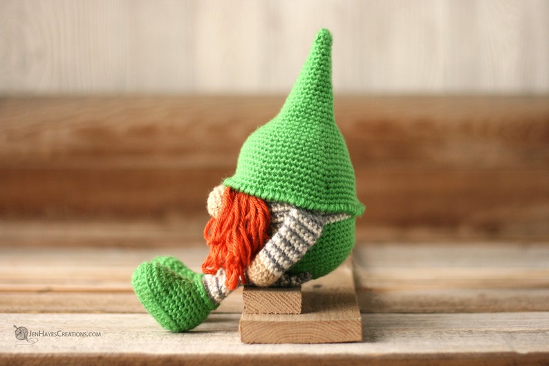 Crochet Gnome Pattern Gnome Amigurumi Crochet Gnome Crochet Leprechaun Gnome Spring Gnome Saint Patrick's Day Gnome Pattern image 4