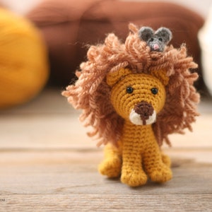 Crochet Kindly Lion and Mouse Pattern Crochet Lion Pattern Crochet Lion PDF Amigurumi Lion Pattern Small Crochet Mouse Pattern image 5