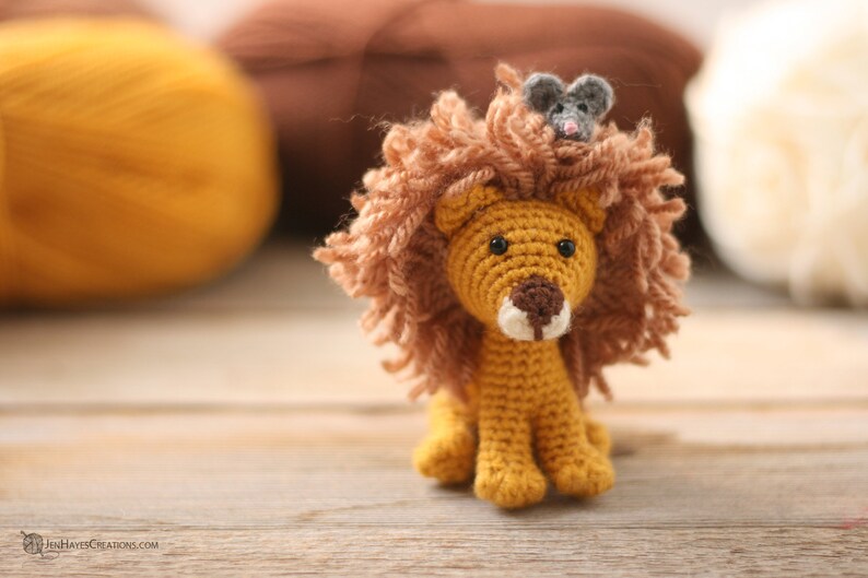 Crochet Kindly Lion and Mouse Pattern Crochet Lion Pattern Crochet Lion PDF Amigurumi Lion Pattern Small Crochet Mouse Pattern image 5