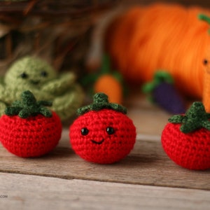 PATRONES DE CROCHET / Libro electrónico de verduras de la huerta: repollo, zanahorias, tomates / Verduras de ganchillo / Comida de juguete de ganchillo / Comida Amigurumi imagen 5