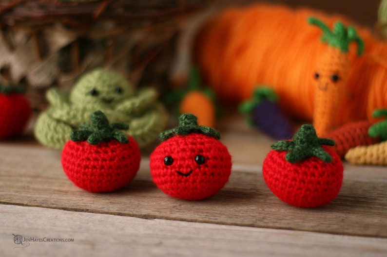 CROCHET PATTERNS Cottage Garden Vegetables ebook: Cabbage, Carrots, Tomatoes Crochet Vegetables Crochet Play Food Amigurumi Food image 5