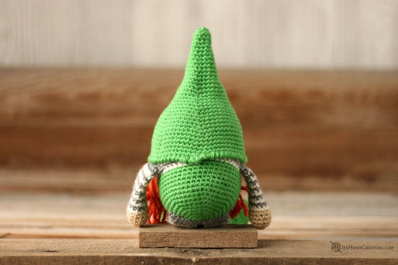 Crochet Gnome Pattern Gnome Amigurumi Crochet Gnome Crochet Leprechaun Gnome Spring Gnome Saint Patrick's Day Gnome Pattern image 5