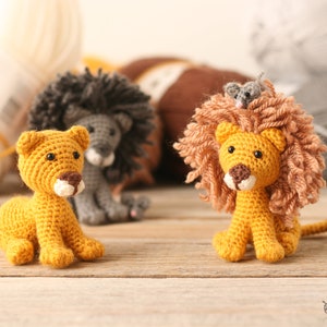 Crochet Kindly Lion and Mouse Pattern Crochet Lion Pattern Crochet Lion PDF Amigurumi Lion Pattern Small Crochet Mouse Pattern image 1