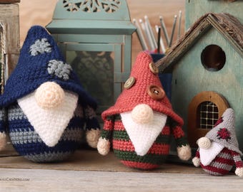 Beginner Crochet Gnome Pattern: Holiday Amigurumi (PDF Pattern)