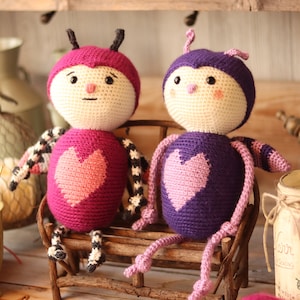 Crochet Love Bug Pattern Valentine's Day Love Bug Pattern Love Bug Plushie Pattern Amigurumi Bug Pattern Crochet Bug Love Bug PDF image 1