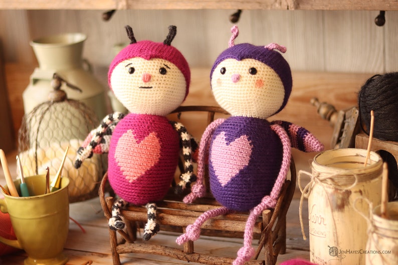 Crochet Love Bug Pattern Valentine's Day Love Bug Pattern Love Bug Plushie Pattern Amigurumi Bug Pattern Crochet Bug Love Bug PDF image 1