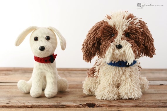 Crochet Puppy Dog Pattern | Fluffy Dog, Basic & Collar (PDF Pattern)