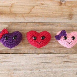 Crochet Puffy Heart Keychain Pattern Puffy Crochet Heart Pattern Valentine's Day Heart Crochet Pattern Amigurumi Heart Pattern Heart image 8