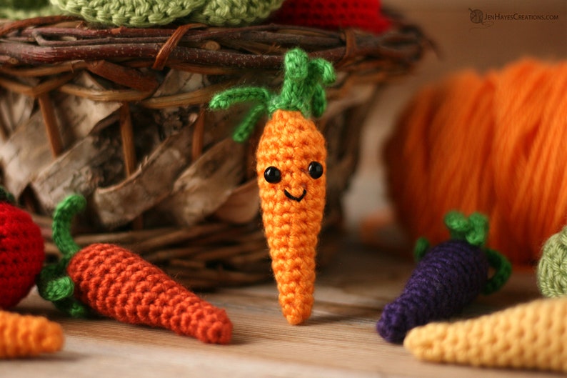 CROCHET PATTERNS Cottage Garden Vegetables ebook: Cabbage, Carrots, Tomatoes Crochet Vegetables Crochet Play Food Amigurumi Food image 4