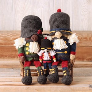 Crochet Nutcracker Gnome PATTERN Nutcracker Gnome PDF Christmas Nutcracker Crochet Pattern Nutcracker Amigurumi Pattern Nutcracker image 5