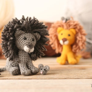 Crochet Kindly Lion and Mouse Pattern Crochet Lion Pattern Crochet Lion PDF Amigurumi Lion Pattern Small Crochet Mouse Pattern image 6