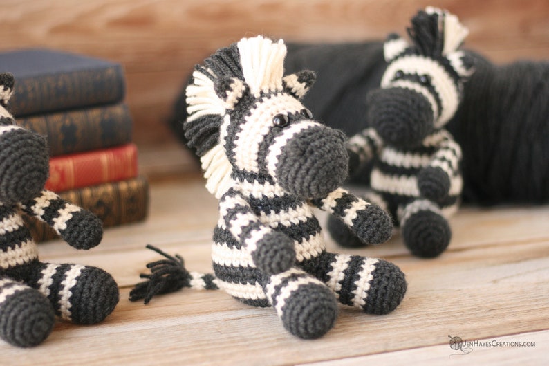 Small Animal Collection: Crochet Horse, Crochet Unicorn, Crochet Zebra Crochet Zebra PDF Crochet Unicorn PDF Crochet Horse PDF image 4