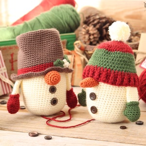 Crochet Snowman Gnome Pattern Snowman Gnome Pattern Christmas Snowman Gnome Pattern Snowman Gnome Amigurumi Snowman Gnome Snowman image 2