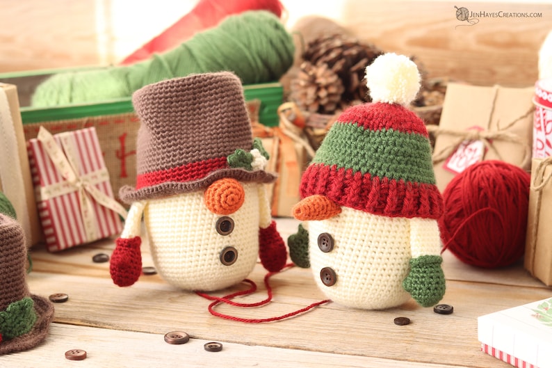 Crochet Snowman Gnome Pattern Snowman Gnome Pattern Christmas Snowman Gnome Pattern Snowman Gnome Amigurumi Snowman Gnome Snowman image 2