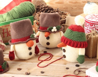 Crochet Snowman Gnome Pattern | Snowman Gnome Pattern | Christmas Snowman Gnome Pattern | Snowman Gnome | Amigurumi Snowman Gnome | Snowman