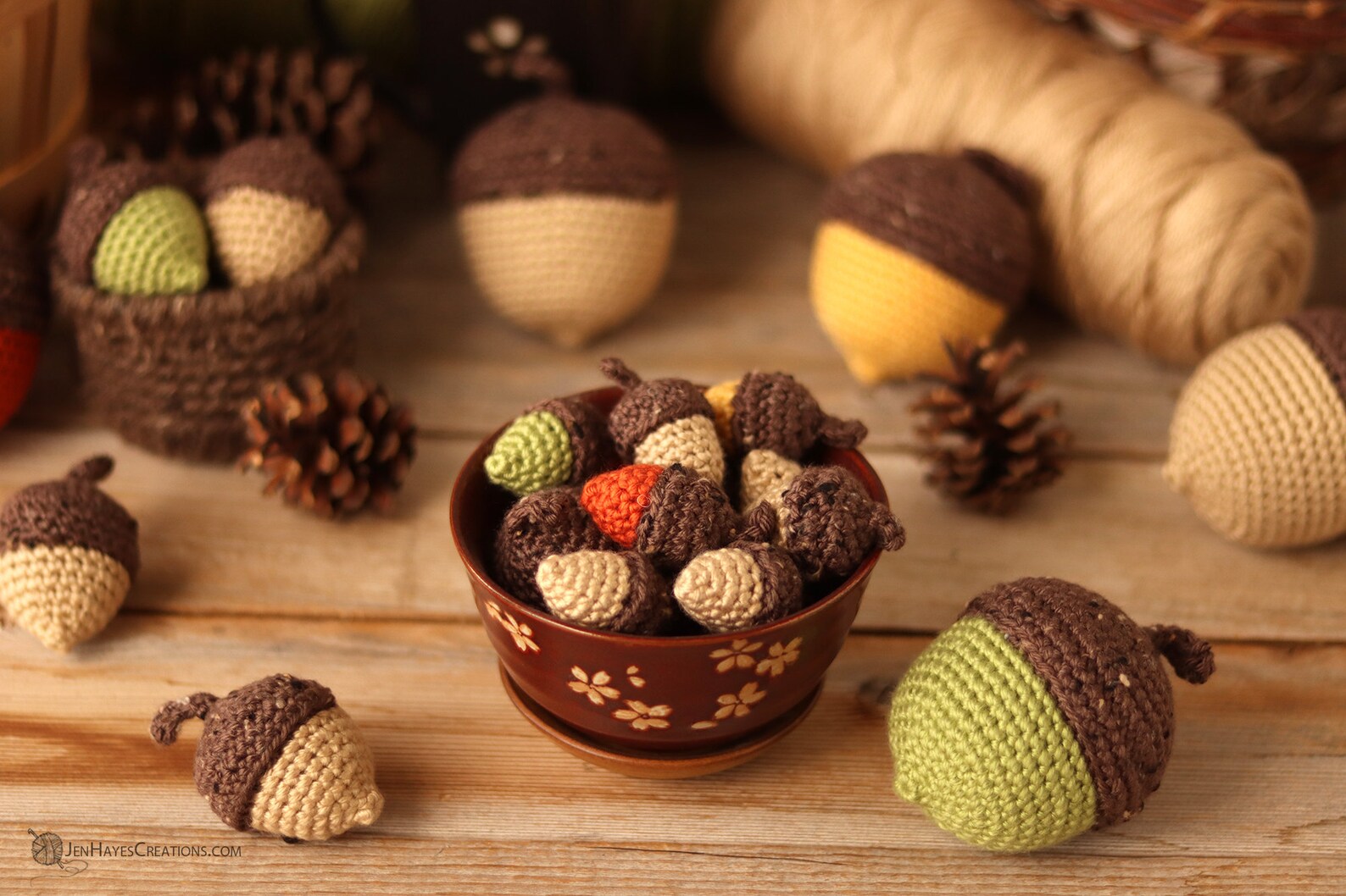 Crochet Acorn Pattern in 3 Sizes Crochet Acorn Pattern Etsy
