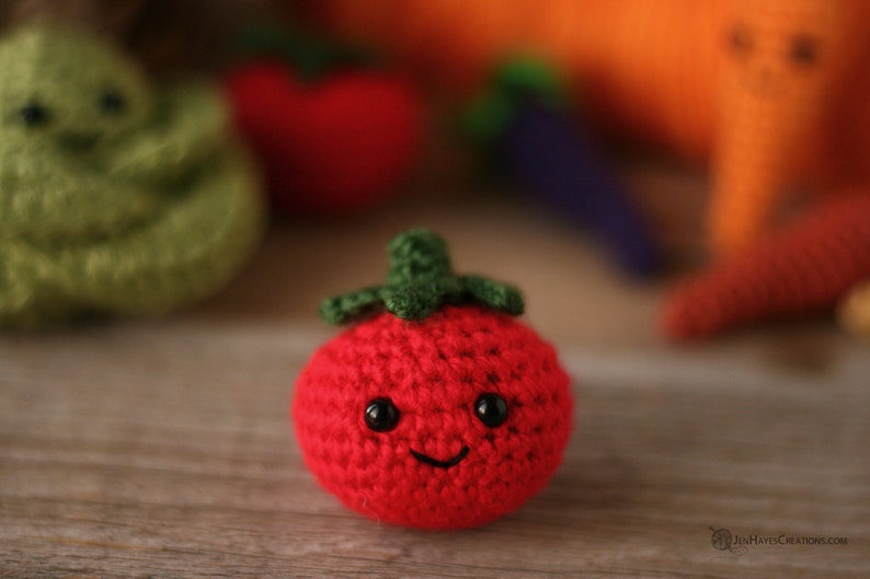 PATRONES DE CROCHET / Libro electrónico de verduras de la huerta: repollo, zanahorias, tomates / Verduras de ganchillo / Comida de juguete de ganchillo / Comida Amigurumi imagen 8