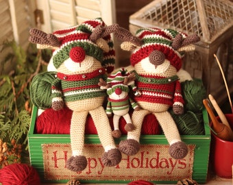 Crochet Reindeer Gnome Pattern | Amigurumi Reindeer Gnome PDF | Christmas Reindeer Gnome | Crochet Reindeer Gnome | Christmas Gnome