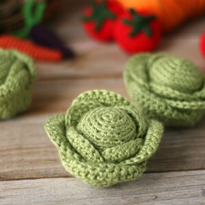 CROCHET PATTERNS Cottage Garden Vegetables ebook: Cabbage, Carrots, Tomatoes Crochet Vegetables Crochet Play Food Amigurumi Food image 3