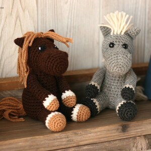 Small Animal Collection: Crochet Horse, Crochet Unicorn, Crochet Zebra Crochet Zebra PDF Crochet Unicorn PDF Crochet Horse PDF image 3