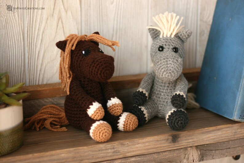 Small Animal Collection: Crochet Horse, Crochet Unicorn, Crochet Zebra Crochet Zebra PDF Crochet Unicorn PDF Crochet Horse PDF image 3