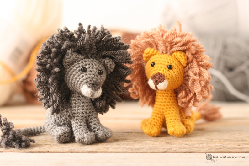 Crochet Kindly Lion and Mouse Pattern Crochet Lion Pattern Crochet Lion PDF Amigurumi Lion Pattern Small Crochet Mouse Pattern image 7